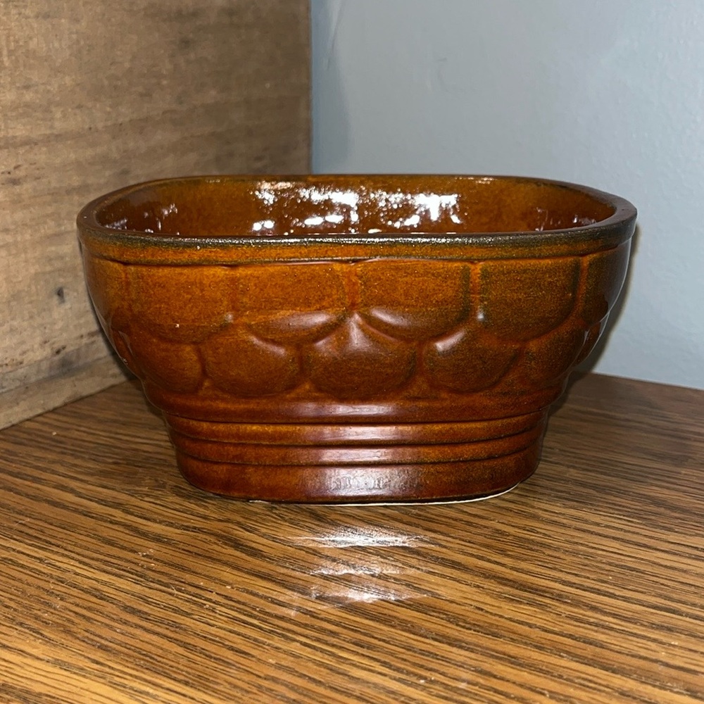 Vintage MCM Cookson California Pottery Brown Glaze Ceramic Pot Planter Vase 6"